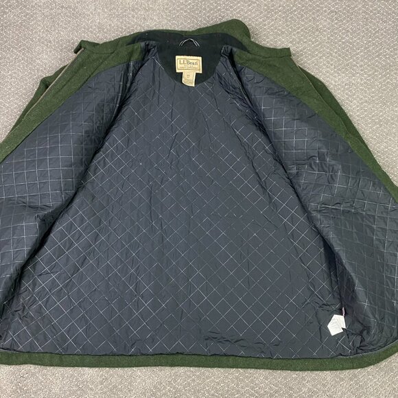 LL Bean Maine Guide Zip Front Jac-Shirt Primaloft Mens XXL Green Mackinaw Jacket - Picture 6 of 15